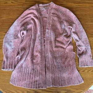 Loft Medium Pink Plush Long Cardigan